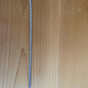 Rhinestone Tennis Bracelet - Silver Crystal